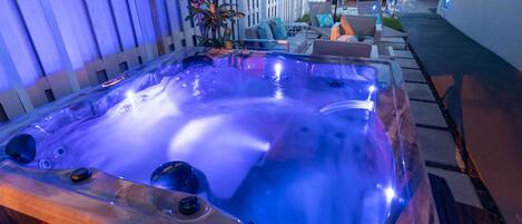 :Relaxation is where the Hot Tub is."