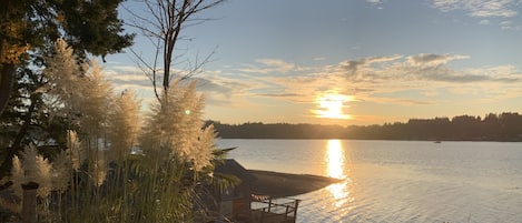 Winter sunset from the deck