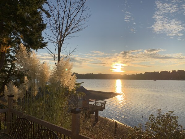 Winter sunset from the deck