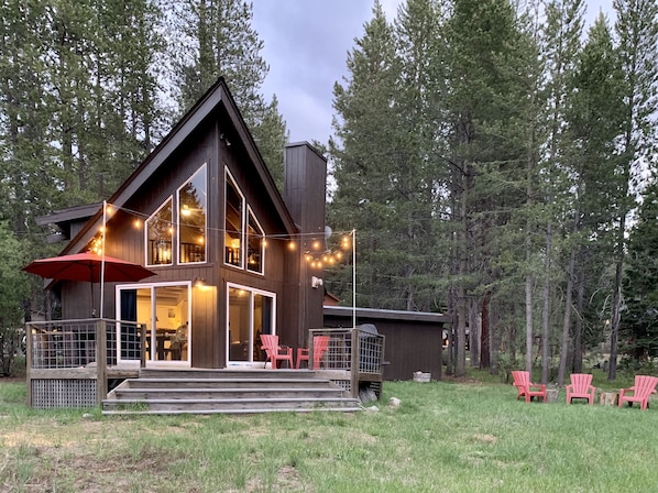 Back of home with meadow view