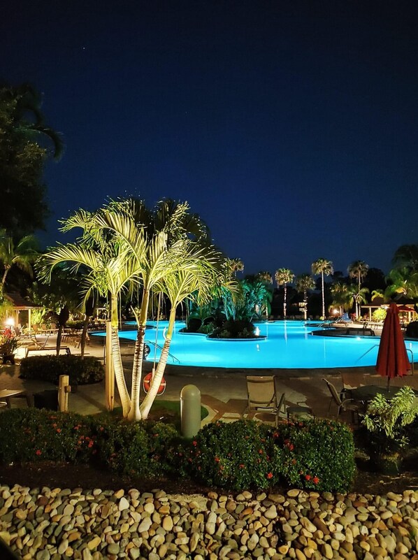 Resort-style swimming pool
