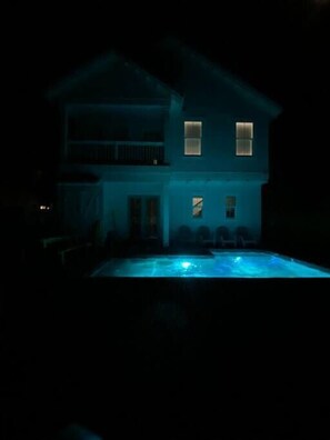 LED Lighting Pool at Night