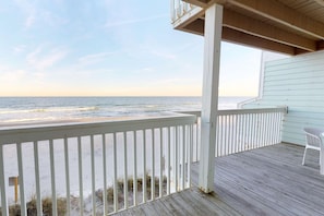 You can't get much closer to the beach than Sand Castle, what a view from the large deck!