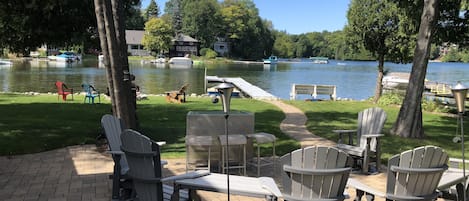 Large Patio with beautiful lake view