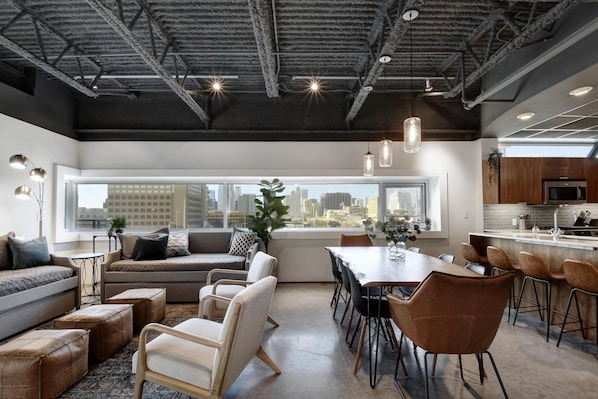 Living Room and Dining Area