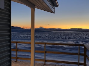 From the deck you can see HEKLA VOLCANO