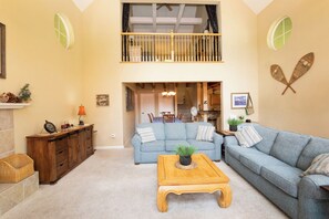 Viewing the loft from the picture windows  in the living room.