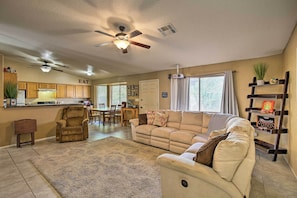 Unwind in the living area with the whole family.