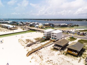 Out of the Blue is a direct beachfront 8 bedroom home