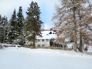 Neige, L'Hiver, Arbre, Propriété, Gelé, Domicile, Maison, Ciel, Chalet, Géologique Phénomène