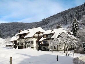 Himmel, Wolke, Berg, Schnee, Baum, Haus, Gebäude, Steigung, Einfrieren, Glazialmorphologie