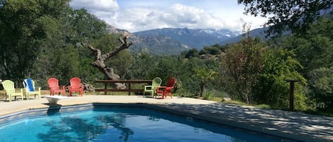 A pool with a view