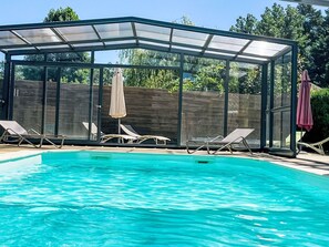 Swimming Pool, Composite Material, Shade, Outdoor Furniture, Metal, Outdoor Structure, Garden, Design, Landscaping, Yard