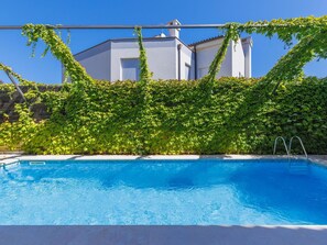 Water, Plant, Blue, Azure, Rectangle, Botany, Sky, Shade, Vegetation, Architecture