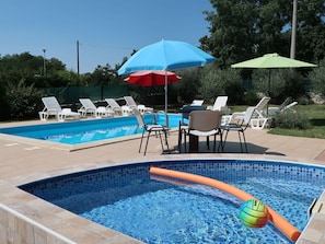 Water, Property, Umbrella, Swimming Pool, Sky, Azure, Plant, Tree, Shade, Outdoor Furniture