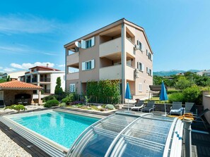 Sky, Building, Property, Water, Window, Azure, Swimming Pool, Plant, Tree, Architecture