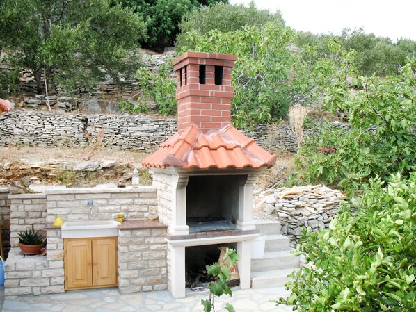 Maconnerie Four, Bâtiment, Foyer, Brique, Cheminée, Maison, Aménagement Paysager