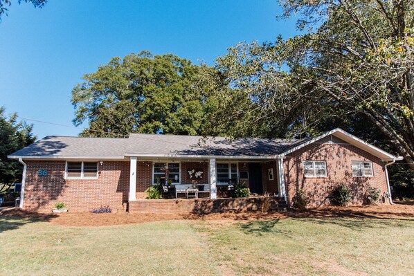 Large front yard.