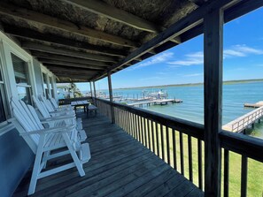 What you come for! Adirondack seating perfect for sound side viewing!