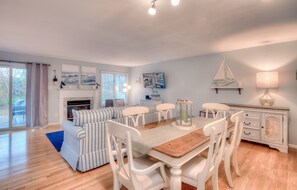 Living/dining - sleeper sofa; buffet table; Smart TV; 2nd couch (not in photo)