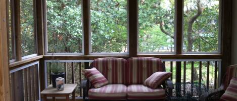 Left side screened-in porch