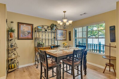 Dining room offers a relaxing space for dinner.