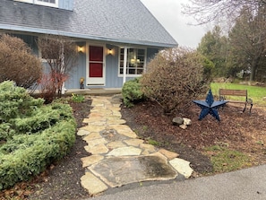 One step up to front door