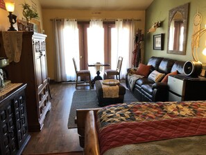 Main sleep/living area of guest house combined.