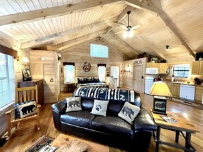 Indoors, Hardwood, Stained Wood, Home Decor, Ceiling Fan