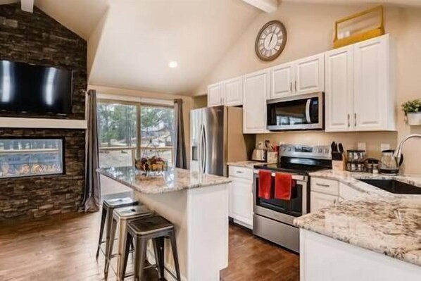 Fully stocked kitchen