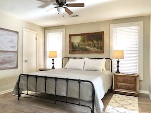 Master bedroom w/ king bed