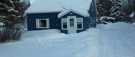 Front of house during the winter