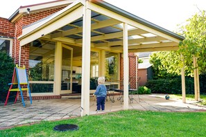 Children love to be able to explore outdoors in the large garden.