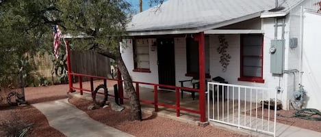 front porch of ranch house