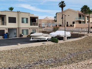 Parking on garage side of unit.