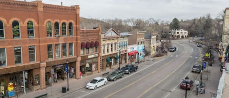 View of Downtown Manitou off shared 3rd level balcony