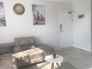 Nice L-shaped couch to relax on
