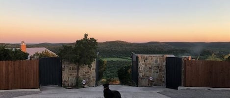 Stone/iron gate for privacy.  When the river is low, the views never go away!