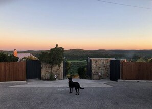 Stone/iron gate for privacy.  When the river is low, the views never go away!