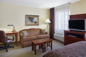 Sink into the cozy sofa after a day exploring the area.