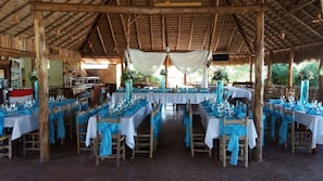 Outdoor banquet area