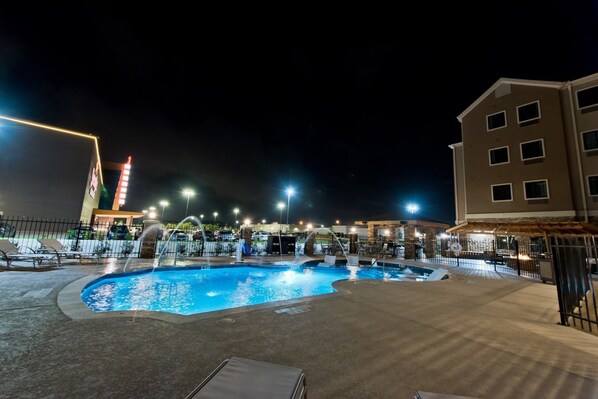 Take a dip in the pool.