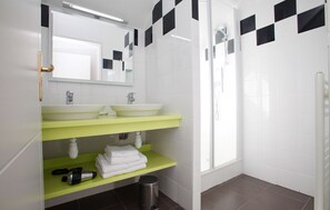 Prepare for your day outside in the spacious bathroom.