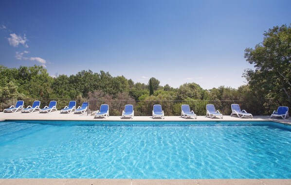Take a dip in the pool.