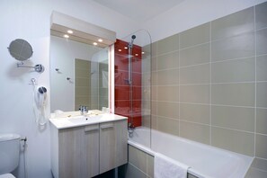 Bright bathrooms are refreshing after a day of adventure.