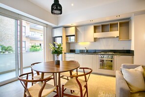 Dining and kitchen areas