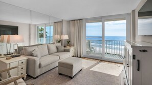 Beachcrest 402 Living Area with Ocean View