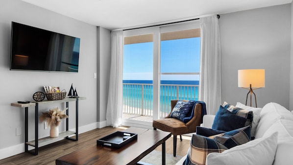BeachCrest 603 Living Area with Gulf views