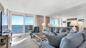 BeachCrest 1203 Living area with gulf view