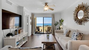 Beachside Condo 1 Main Living Area and Gulf Views